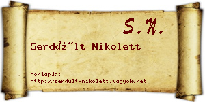 Serdült Nikolett névjegykártya